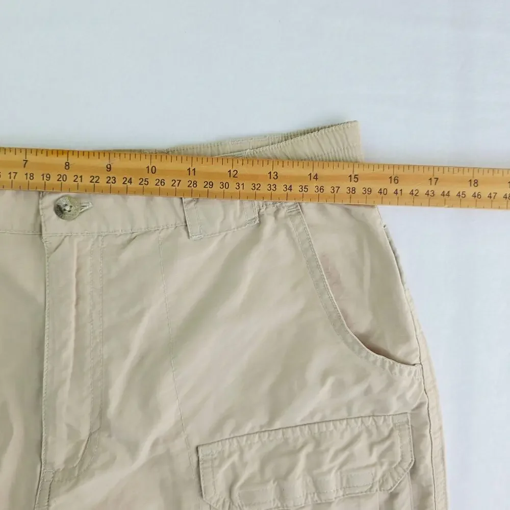 Columbia Cargo Shorts Women’s Size 10 Beige Khaki Hiking Utility Gorpcore